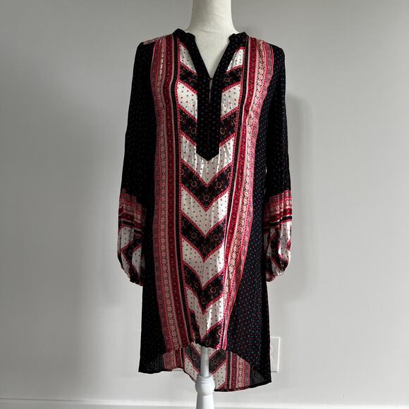 Free People Revolve Peace Maker Boho Dress Black Combo XS - Picture 1 of 8